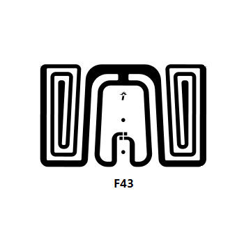 Συνήθεια 26*16mm UHF Inlay F43 RFID/ξηρό Inlay RFID με Impinji Monza 4 τσιπ